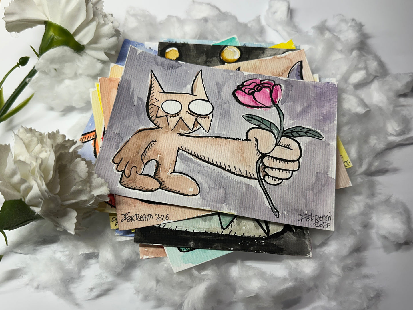 petit démon à la rose