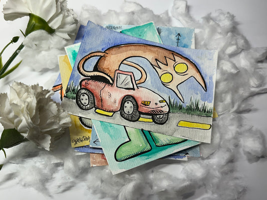 petit démon en voiture