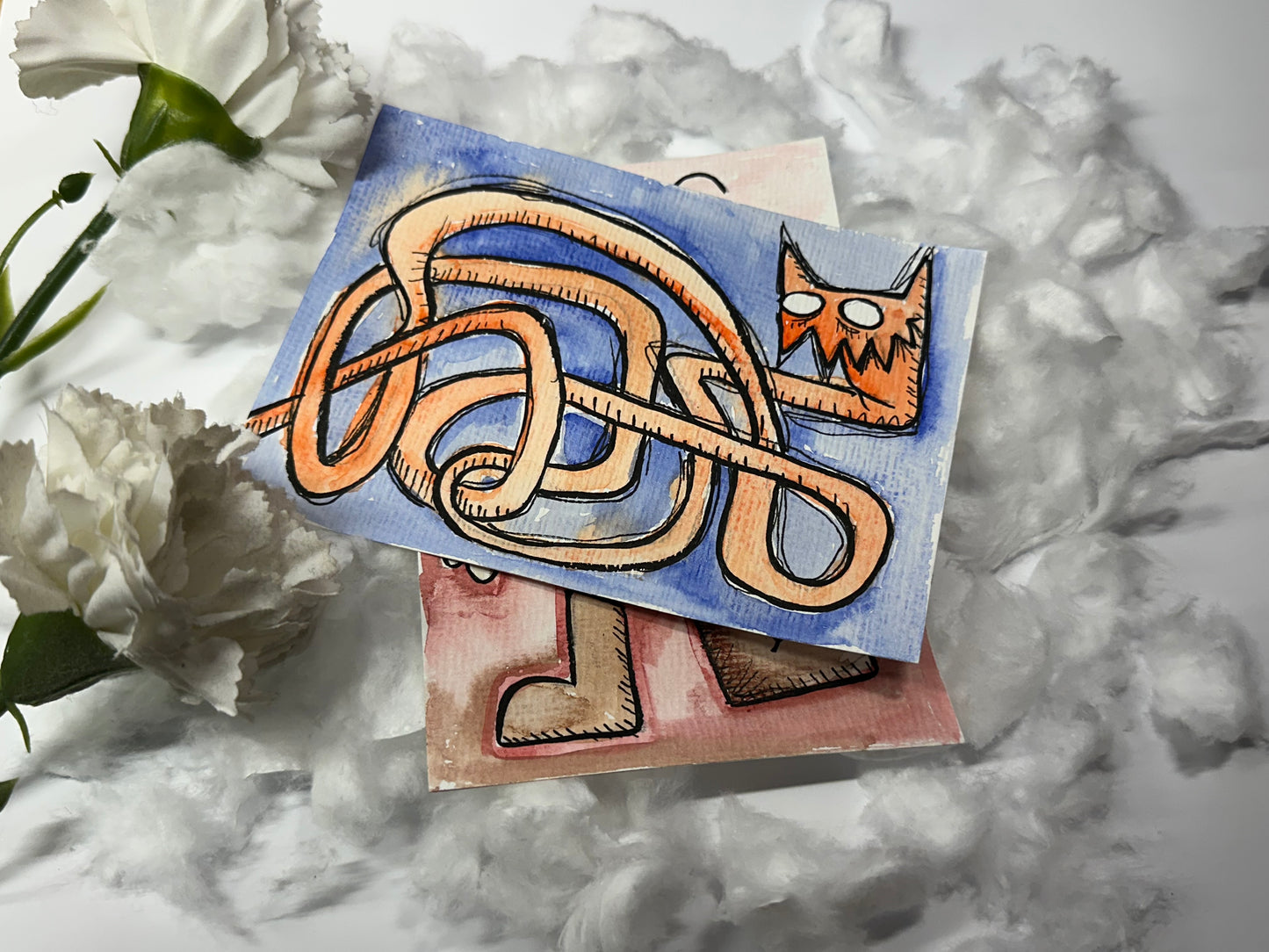 Petit démon entourloupé orange