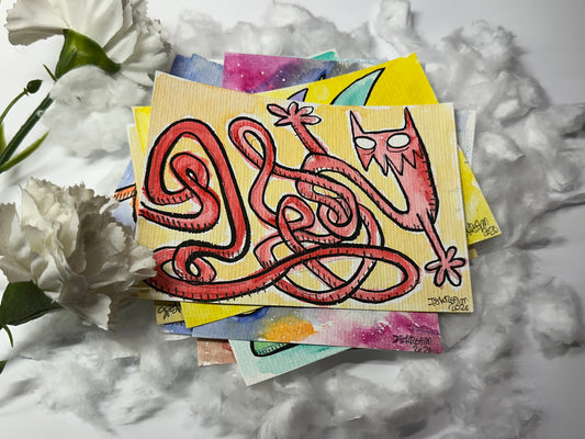 petit démon entourloupé rouge